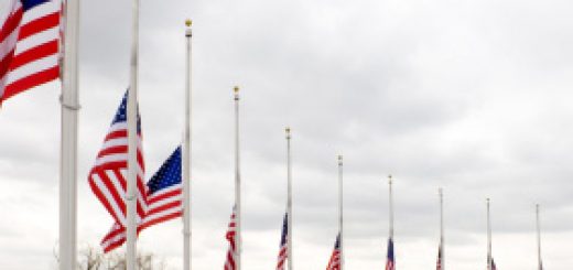 US Flags at Half-Staff