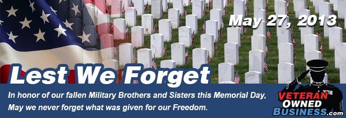 Memorial Day 2013 Banner
