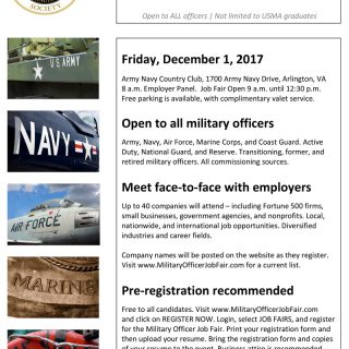 Military Officer Job Fair – December 1, 2017