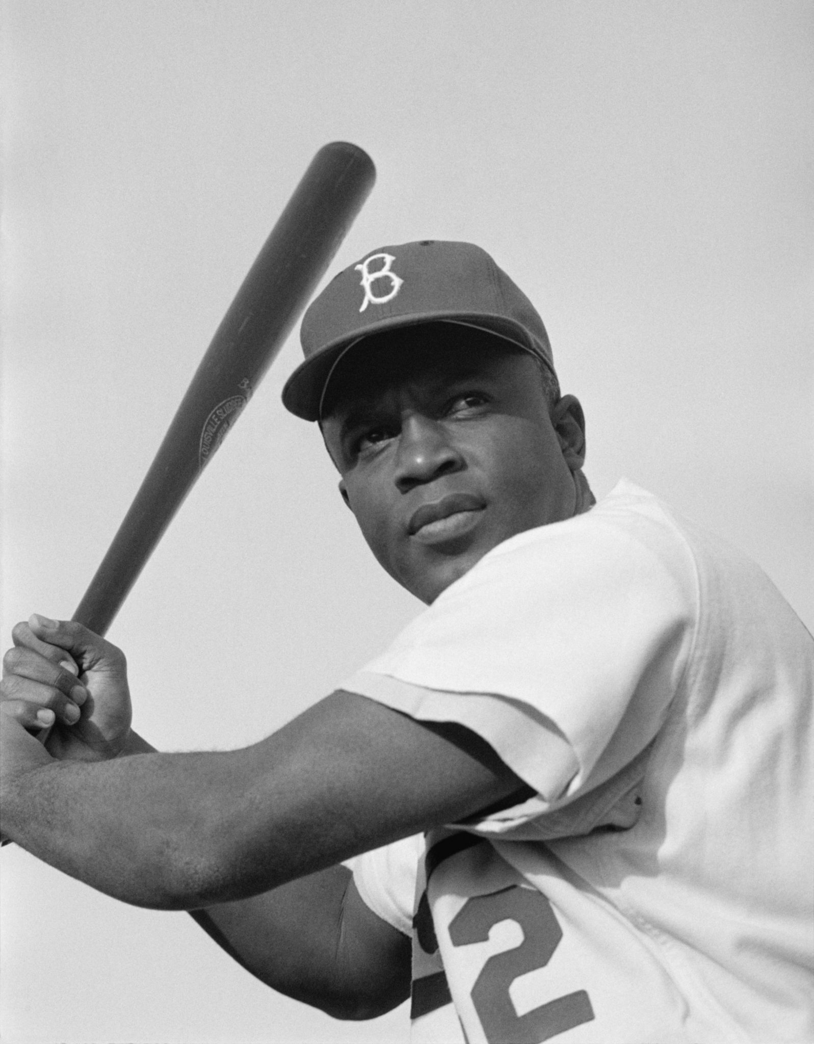 Robinson with the Brooklyn Dodgers in 1954