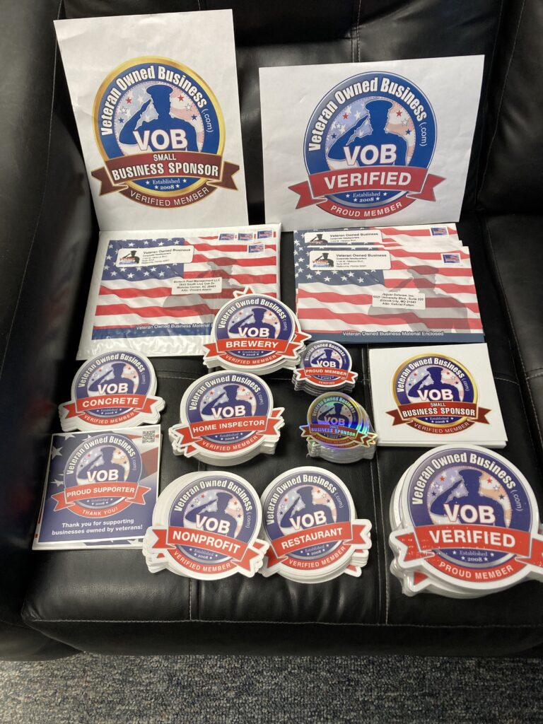 April Veteran Business Owners Stickers