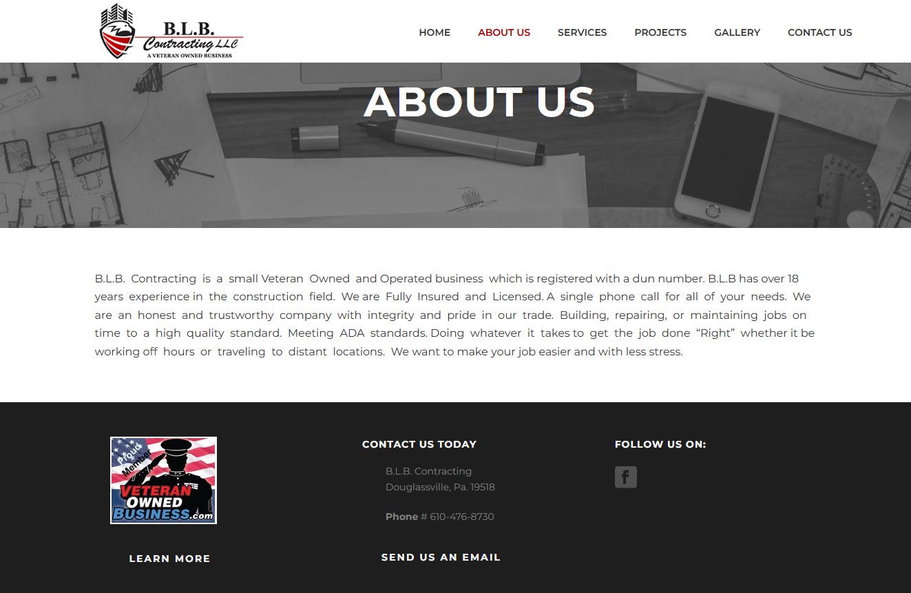 B.L.B. Contracting - Veteran Owned Business