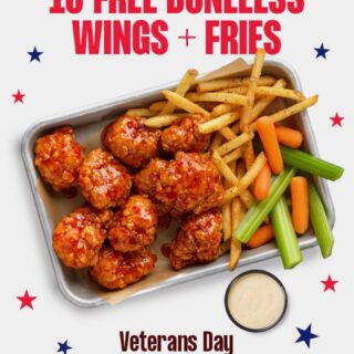 Buffalo Wild Wings Veterans Day FREE Wings and Fries