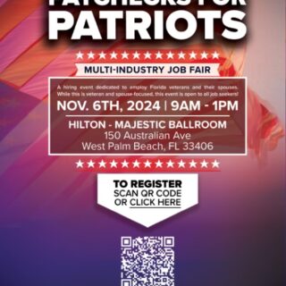 CareerSource Palm Beach County Hosts Paychecks for Patriots Annual Job Fair with 60+ Employers in Partnership with Hope Florida on November 6th
