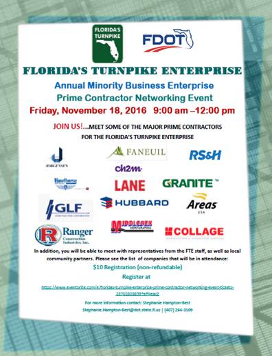 Florida's Turnpike Enterprise - Prime Contractor Networking Event