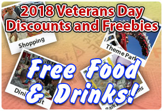 2019 FREE Meals and Discounts for Veterans Day Weekend