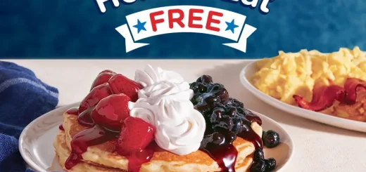 IHOP FREE Red, White and Blueberry Pancake Combo