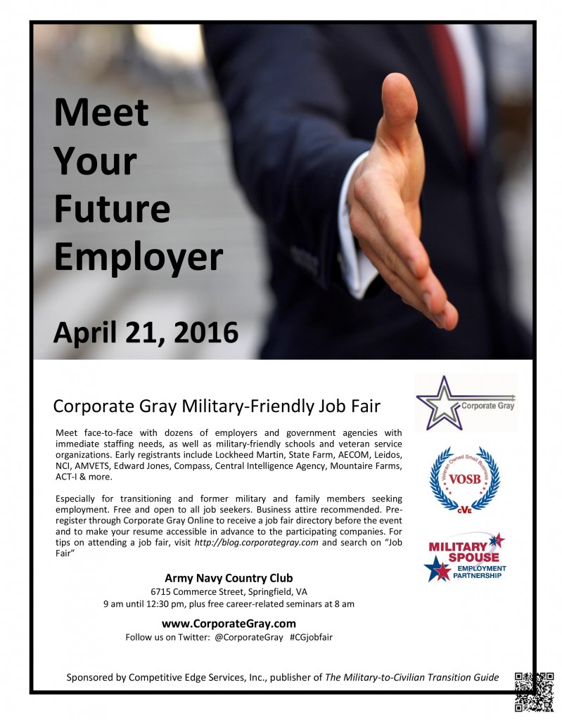 Corporate Gray Military-Friendly Job Fair