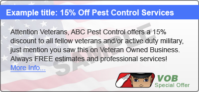 Sample Coupon/Special Offer for Pest Control Companies