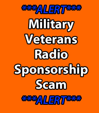 Slick sales people talk about sponsoring a local radio station's program about "hiring veterans" or "helping homeless veterans" or "helping active duty military transitioning out" or anything else they think you want to hear to get your hard earned money.