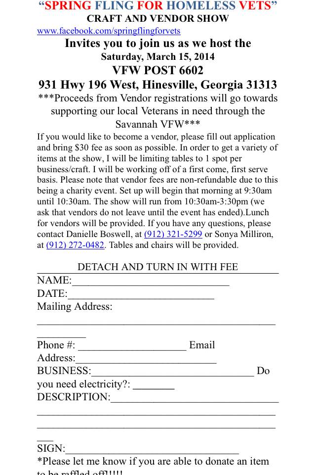 Spring-Fling-Homeless-Veterans-Application