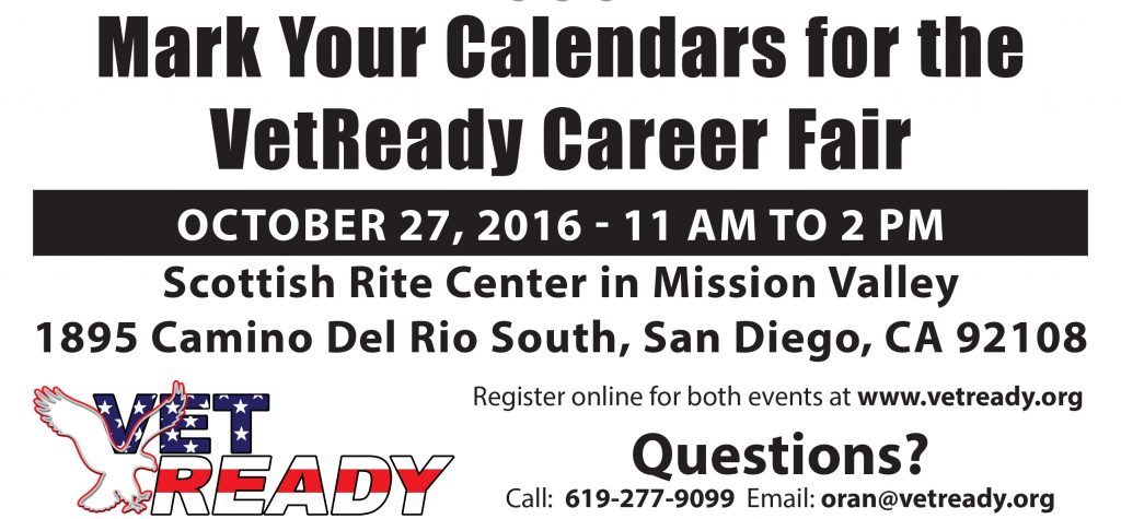 VetReady Career Fair on OCTOBER 27, 2016